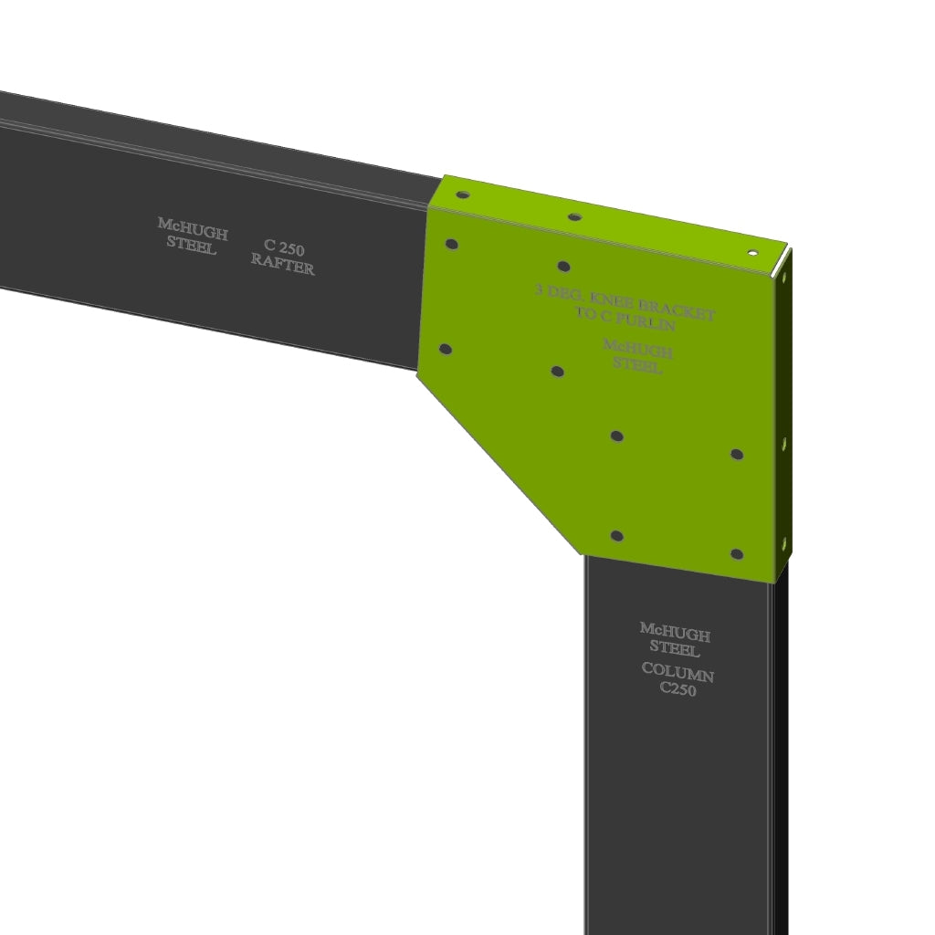 Knee Bracket Flat Roof C250 3 Degrees Low Side McHugh Store