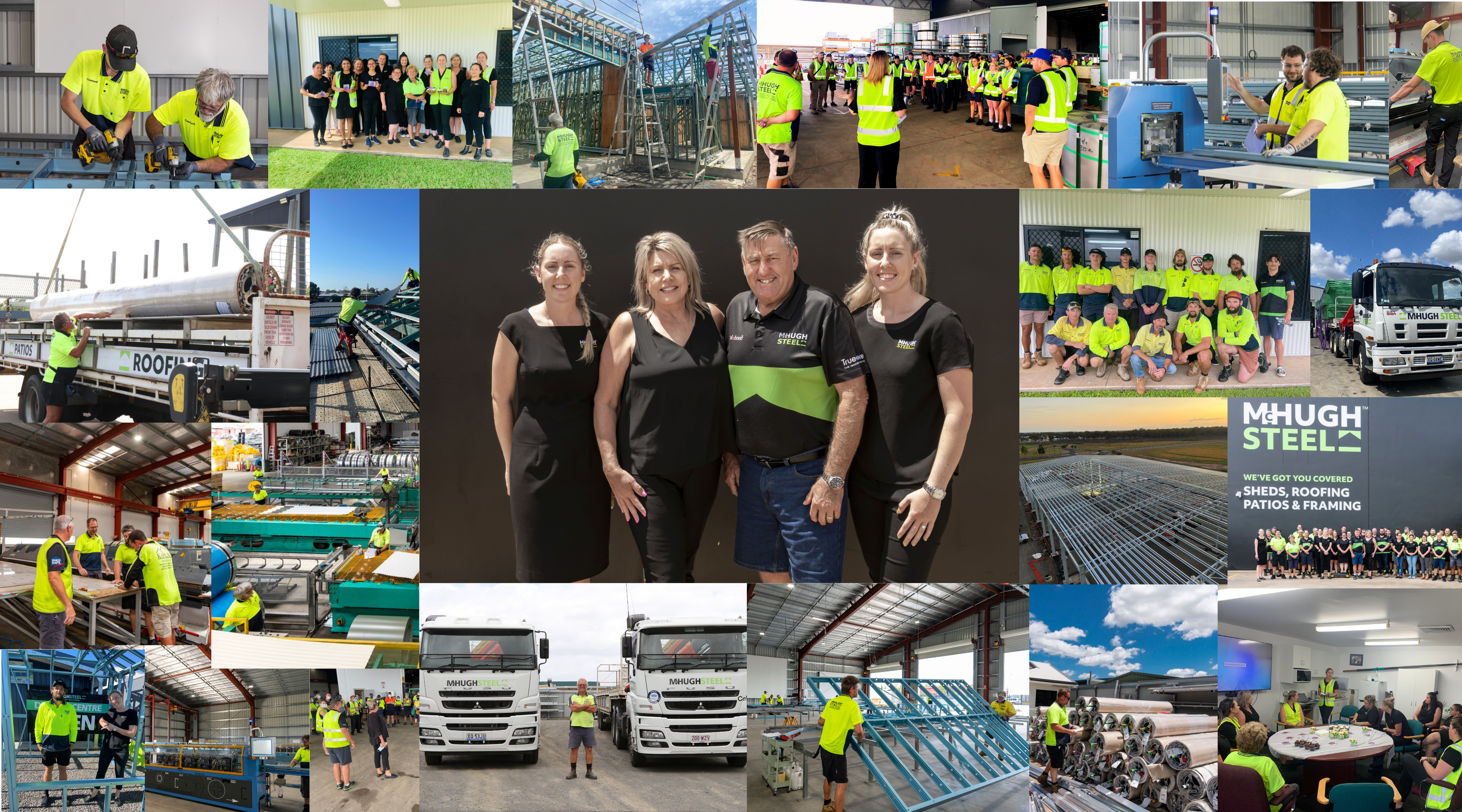 McHugh Steel collage of team and operations