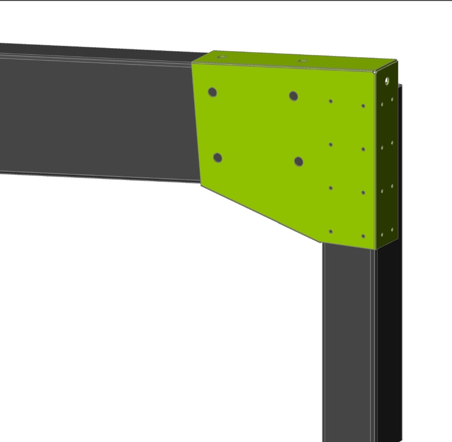 C200-5 Degree 100mm Post Carport Bracket High Side
