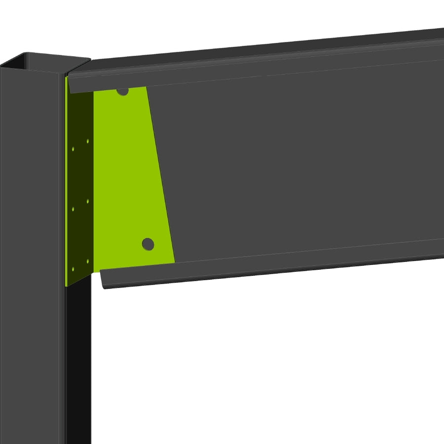 C300-10 Degree Flat Roof Carport Bracket