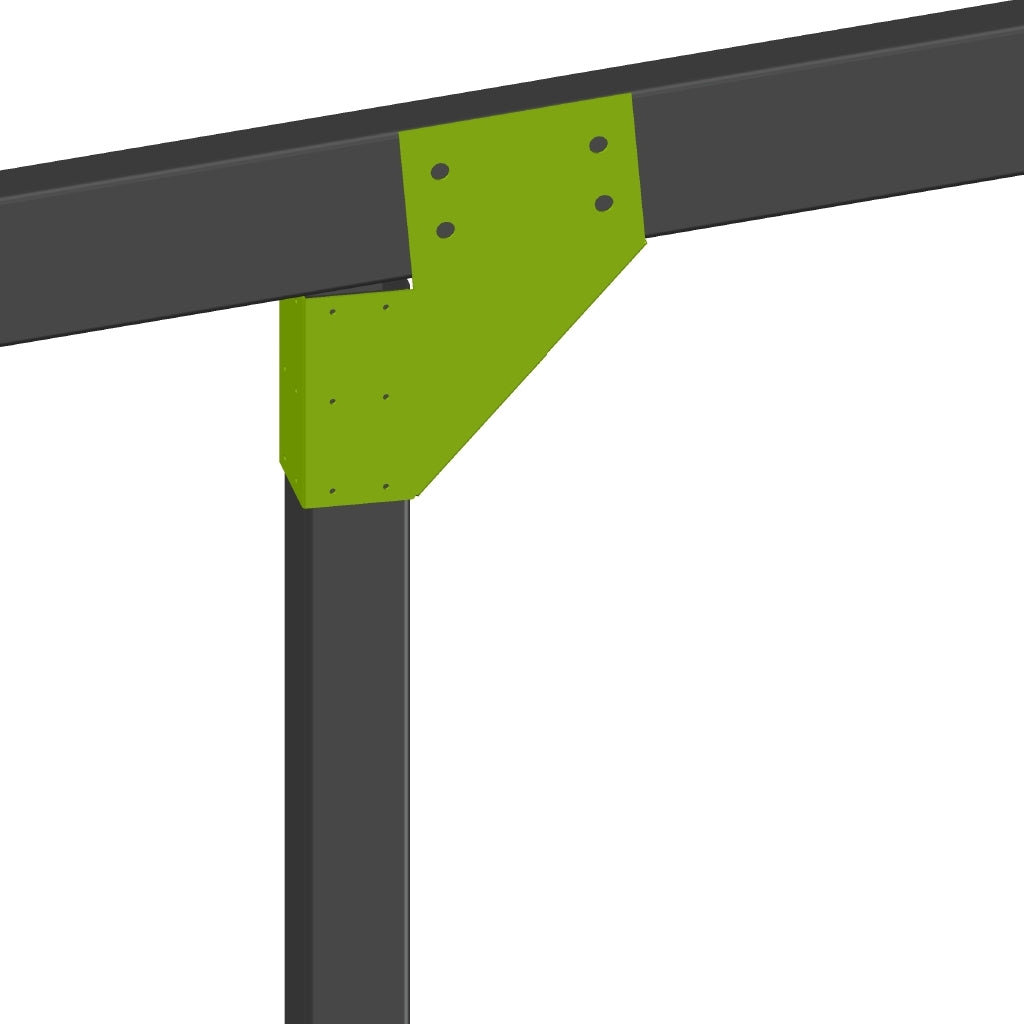 Offset Post Carport Bracket OffSet Post Low Side C150 5Degrees 100mm Post|McHugh Store